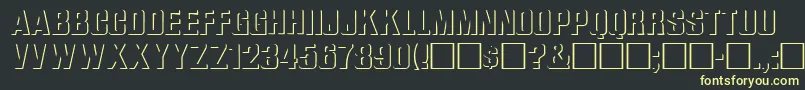 WhataReliefRegular Font – Yellow Fonts on Black Background