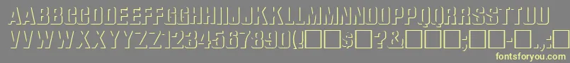 WhataReliefRegular Font – Yellow Fonts on Gray Background