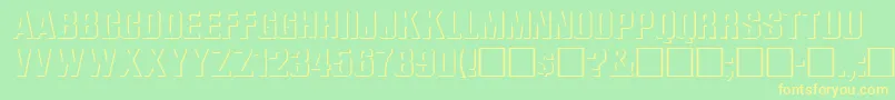 WhataReliefRegular Font – Yellow Fonts on Green Background