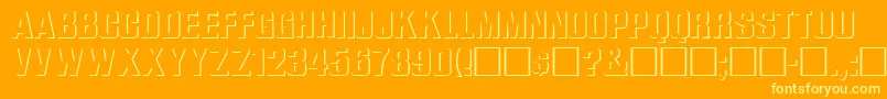 WhataReliefRegular Font – Yellow Fonts on Orange Background