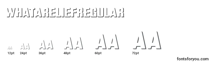 WhataReliefRegular Font Sizes