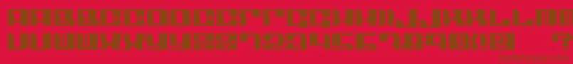 Czcionka Angulo – brązowe czcionki na czerwonym tle