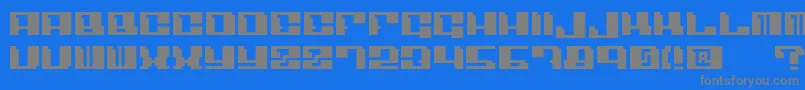 フォントAngulo – 青い背景に灰色の文字