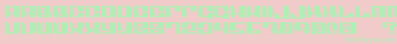 Angulo-Schriftart – Grüne Schriften auf rosa Hintergrund