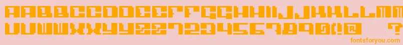 Angulo Font – Orange Fonts on Pink Background