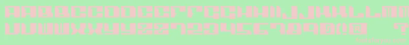 Angulo-fontti – vaaleanpunaiset fontit vihreällä taustalla
