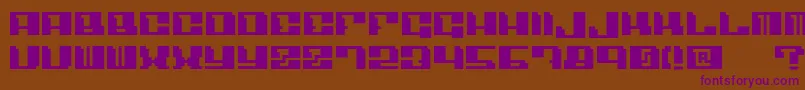 Angulo-fontti – violetit fontit ruskealla taustalla