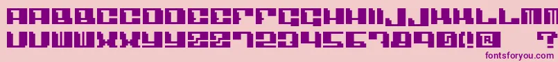 Angulo-Schriftart – Violette Schriften auf rosa Hintergrund