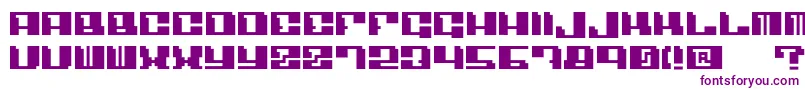 Angulo-Schriftart – Violette Schriften auf weißem Hintergrund