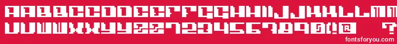 Шрифт Angulo – белые шрифты на красном фоне