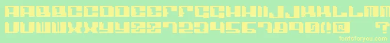 Angulo-fontti – keltaiset fontit vihreällä taustalla