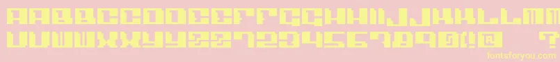 Angulo-fontti – keltaiset fontit vaaleanpunaisella taustalla