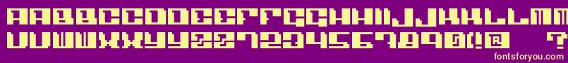 Шрифт Angulo – жёлтые шрифты на фиолетовом фоне