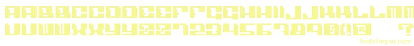 Fonte Angulo – fontes amarelas em um fundo branco