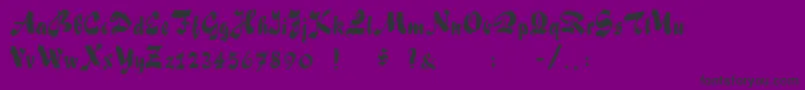 Fatscript-Schriftart – Schwarze Schriften auf violettem Hintergrund