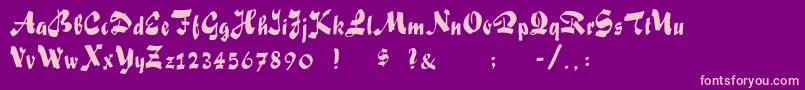 Fatscript Font – Pink Fonts on Purple Background