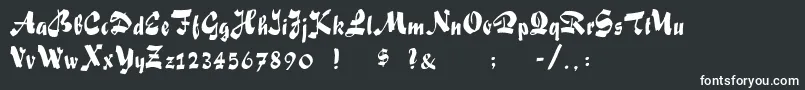 Fatscript Font – White Fonts on Black Background