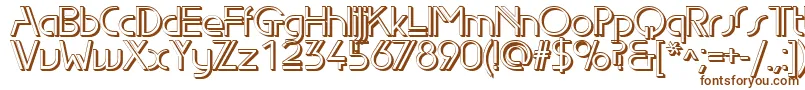 Edgelineshadow Font – Brown Fonts on White Background