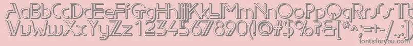 Edgelineshadow-Schriftart – Graue Schriften auf rosa Hintergrund