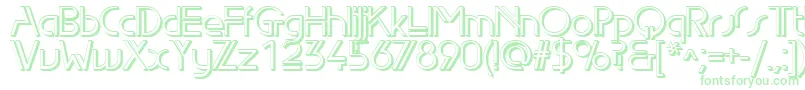 Edgelineshadow Font – Green Fonts on White Background