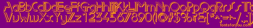 Edgelineshadow Font – Orange Fonts on Purple Background