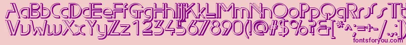 Edgelineshadow Font – Purple Fonts on Pink Background