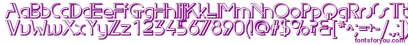 Edgelineshadow Font – Purple Fonts on White Background