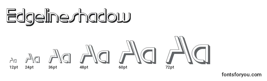Размеры шрифта Edgelineshadow