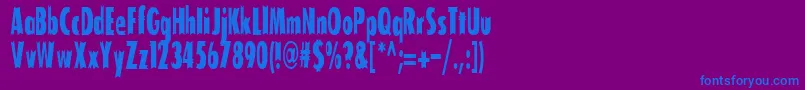 Шрифт TofuCondensed – синие шрифты на фиолетовом фоне