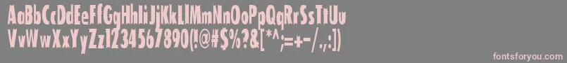 フォントTofuCondensed – 灰色の背景にピンクのフォント