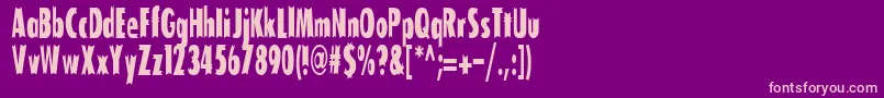 TofuCondensed Font – Pink Fonts on Purple Background