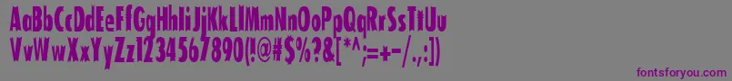 Шрифт TofuCondensed – фиолетовые шрифты на сером фоне