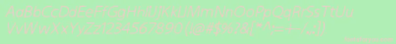 KiddysansBoldItalic Font – Pink Fonts on Green Background