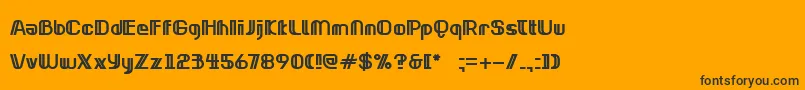 NeonclipperBold Font – Black Fonts on Orange Background