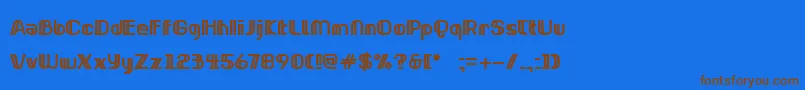 Шрифт NeonclipperBold – коричневые шрифты на синем фоне