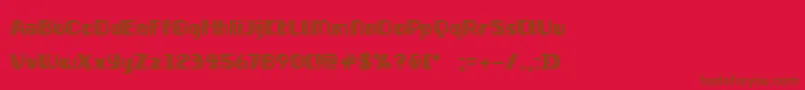 Шрифт NeonclipperBold – коричневые шрифты на красном фоне