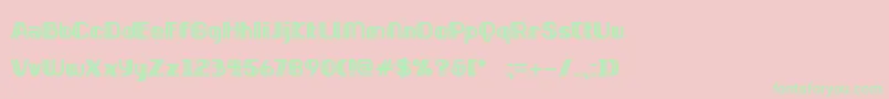 NeonclipperBold-Schriftart – Grüne Schriften auf rosa Hintergrund