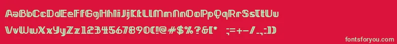 fuente NeonclipperBold – Fuentes Verdes Sobre Fondo Rojo