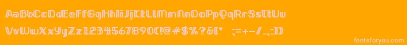 Шрифт NeonclipperBold – розовые шрифты на оранжевом фоне