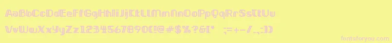 NeonclipperBold Font – Pink Fonts on Yellow Background