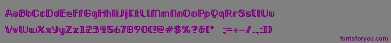 NeonclipperBold-fontti – violetit fontit harmaalla taustalla