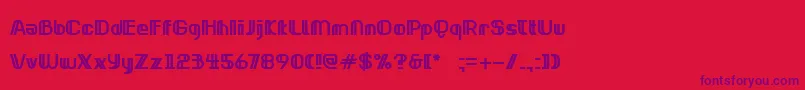 NeonclipperBold Font – Purple Fonts on Red Background