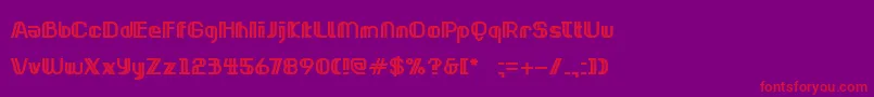 NeonclipperBold-Schriftart – Rote Schriften auf violettem Hintergrund