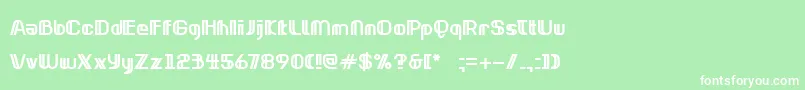 NeonclipperBold Font – White Fonts on Green Background