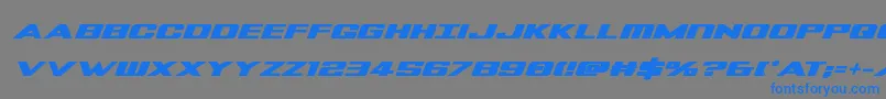 Tigersharkboldital Font – Blue Fonts on Gray Background