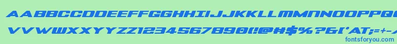 Tigersharkboldital Font – Blue Fonts on Green Background