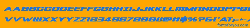 Tigersharkboldital Font – Blue Fonts on Orange Background