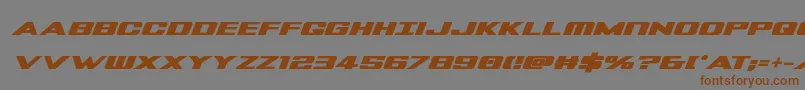 Tigersharkboldital Font – Brown Fonts on Gray Background