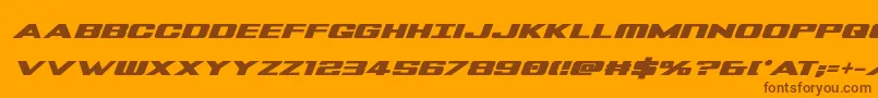 Tigersharkboldital Font – Brown Fonts on Orange Background