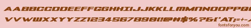 Tigersharkboldital Font – Brown Fonts on Pink Background
